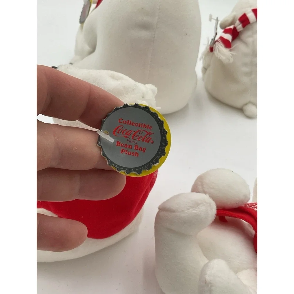 Coca-Cola Polar Bear Bean Bag Plush Lot of 5 1997 w/ Tags Coke Collectibles